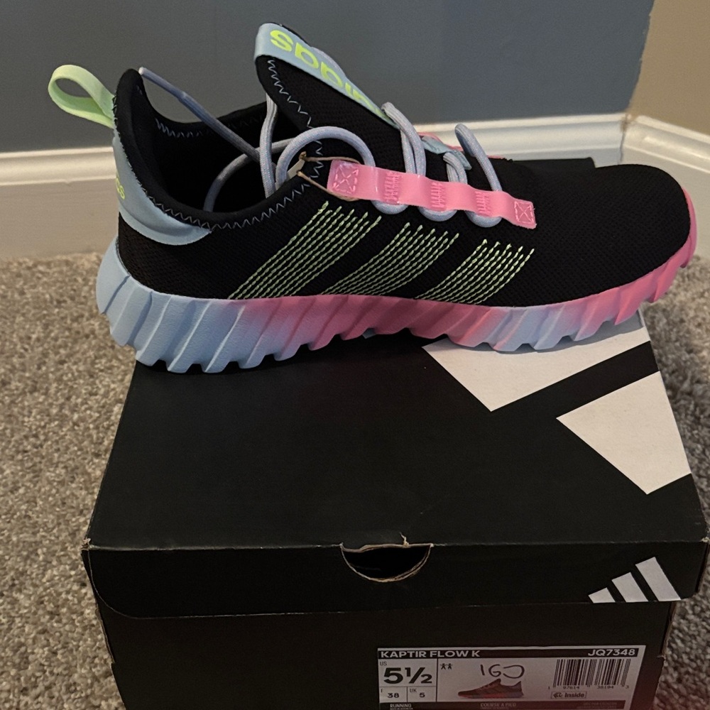 Adidas Sneakers - Black and Pink with Neon Accents